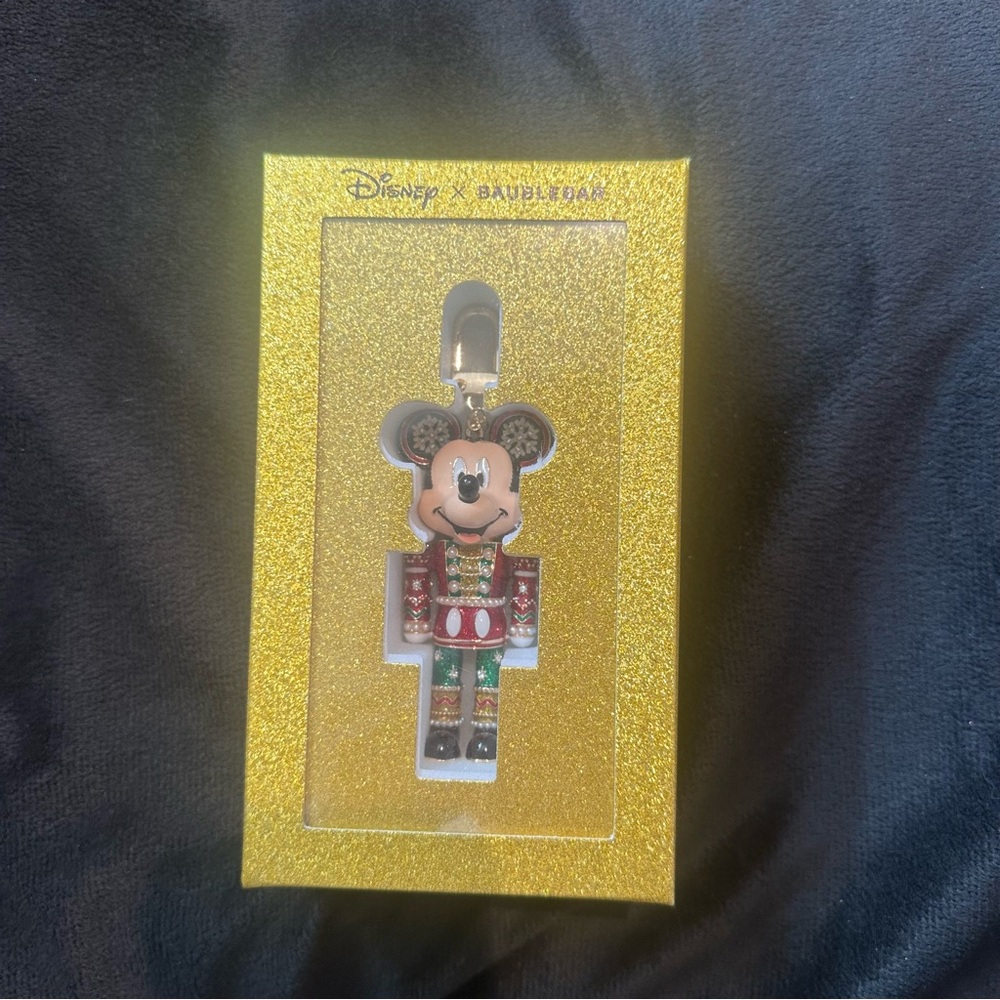 Disney Mickey Mouse BaubleBar Nutcracker Bag Charm New Holiday Gift - Picture 2 of 6
